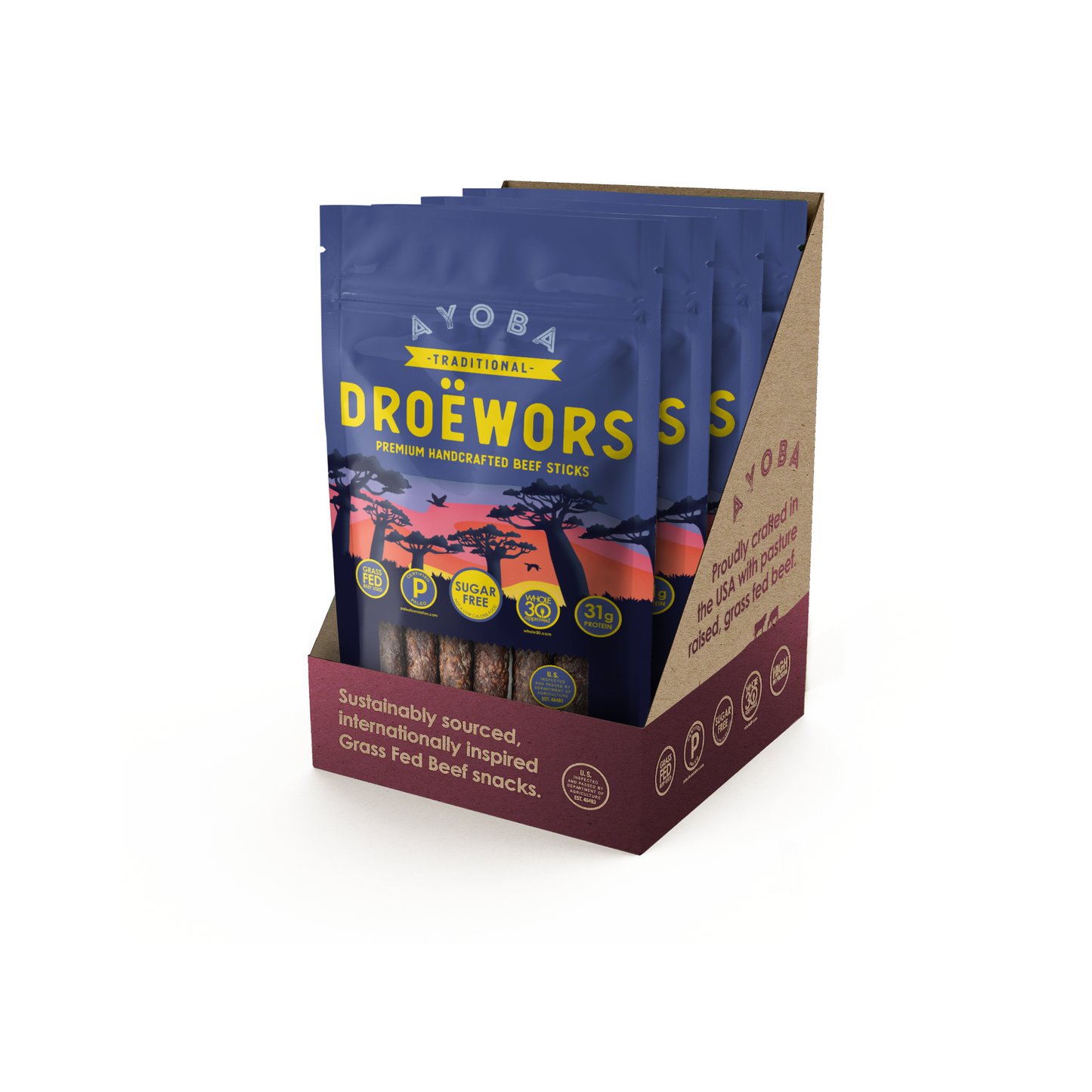 Traditional 'Droewors' Grass Fed Beef Sticks