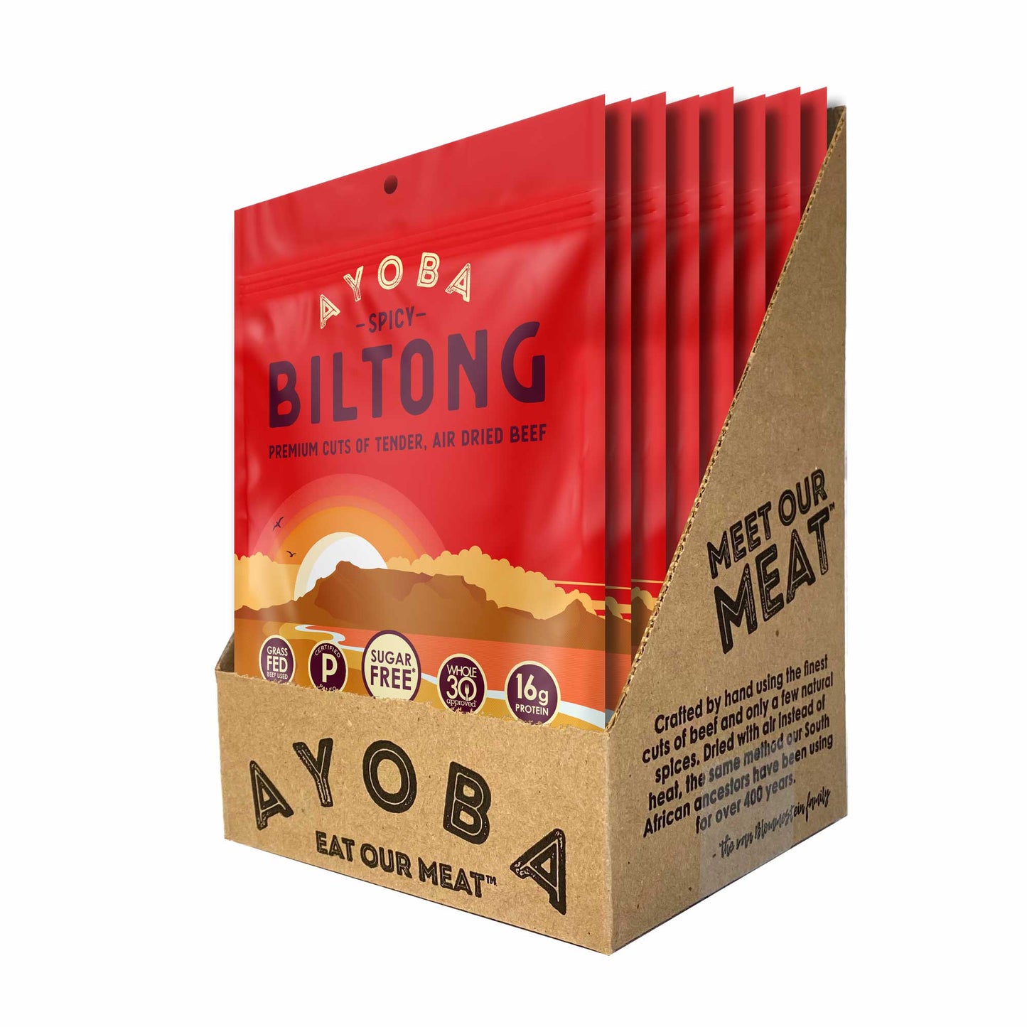 Spicy Grass Fed Beef Biltong 2oz