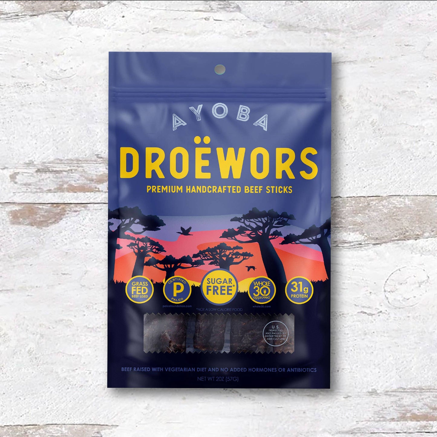 Traditional 'Droewors' Grass Fed Beef Sticks